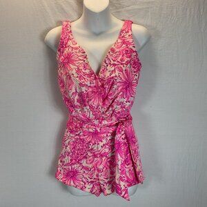 1950/60 Vintage Pinup Bathing Suit Swimsuit Romper PInk Flora Catalina Play Suit